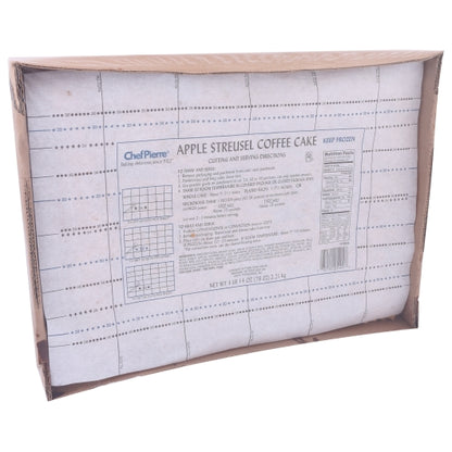 Chef Pierre 12" x 16" Apple Streusel Coffee Cake, 3 x 4.875 lb Case - Bakery & Desserts