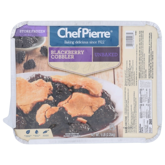 Chef Pierre Blackberry Country Fruit Cobbler, 2 x 5 lb Case - Bakery & Desserts