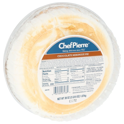 Chef Pierre 10 Inch Chocolate Meringue Pie, 6 x 38 oz Case - DOT product image 2
