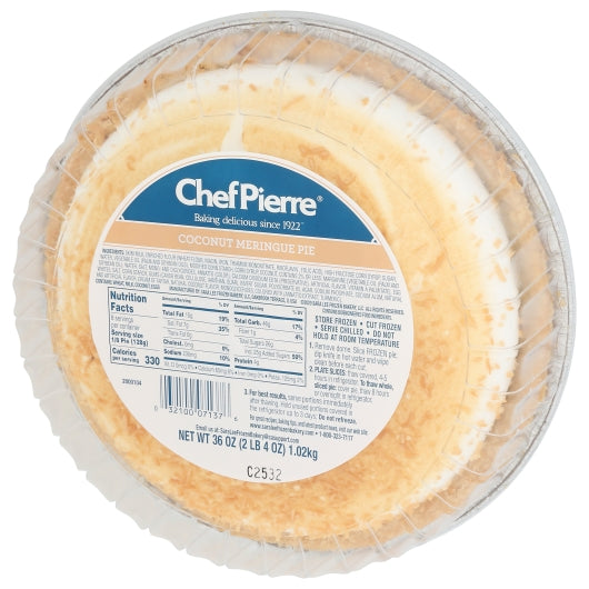 Chef Pierre 10 Inch Coconut Meringue Pie, 6 x 36 oz Case - DOT product image 4