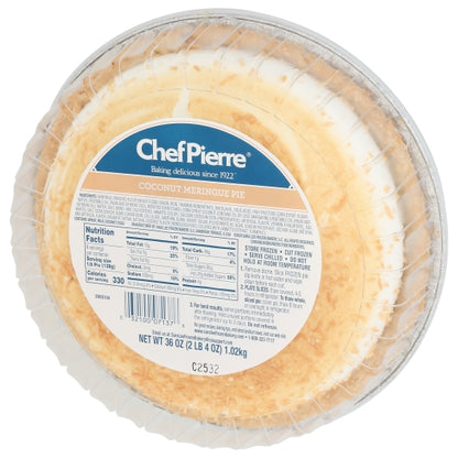Chef Pierre 10 Inch Coconut Meringue Pie, 6 x 36 oz Case - DOT product image 4