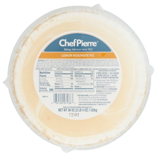 Chef Pierre 10 Inch Lemon Meringue Pie, 6 x 36 oz Case - DOT product image 2