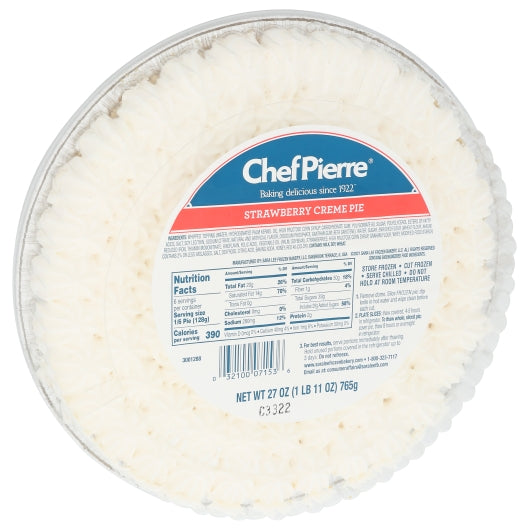Chef Pierre Strawberry Cream Pie, 6 x 27 oz Case - DOT product image 3
