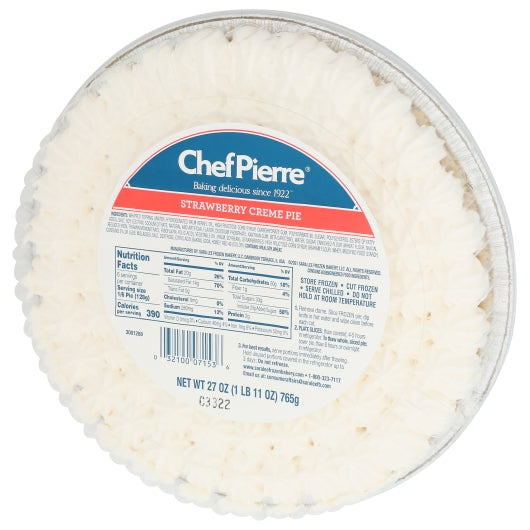 Chef Pierre Strawberry Cream Pie, 6 x 27 oz Case - DOT product image 4