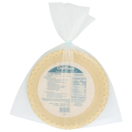 Chef Pierre 10-Inch Unbaked Pie Shell, 4 x 5 x 8 oz Case - Bakery & Desserts