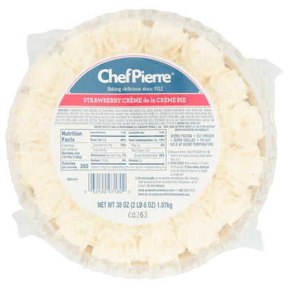 Chef Pierre 10 Inch Strawberries & Cream Pie, 4 x 38 oz Case - Bakery & Desserts