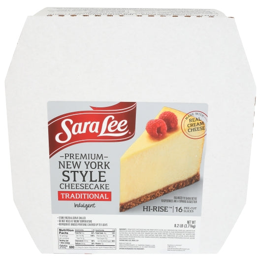 Sara Lee 10 Inch Hi-Rise Restaurant Reserve New York Style Cheesecake, 16 Slices per Cheesecake, 2 x 131 oz Case