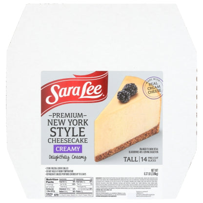 Sara Lee 10 Inch Restaurant Reserve Sliced Classic Tall New York Style Cheesecake, 2 x 102 oz Case - Bakery & Desserts