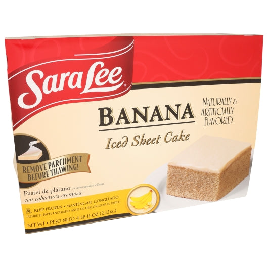 Sara Lee 12" x 16" Iced Banana Sheet Cake, 4 x 75 oz Case - DOT product image 2