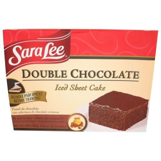 Sara Lee Iced Chocolate Sheet Cake, 4 x 74 oz Case - Bakery & Desserts