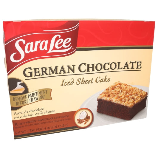 Sara Lee 12" x 16" Iced German Chocolate Sheet Cake, 4 x 75 oz Case - DOT product image 2