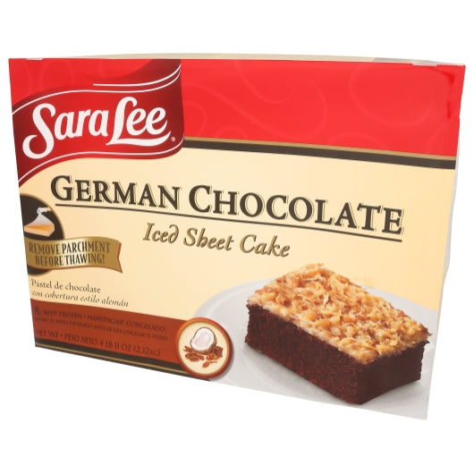 Sara Lee 12" x 16" Iced German Chocolate Sheet Cake, 4 x 75 oz Case - DOT product image 4
