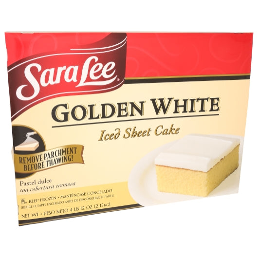 Sara Lee 12" x 16" Iced Golden White Sheet Cake, 4 x 76 oz Case - DOT product image 4