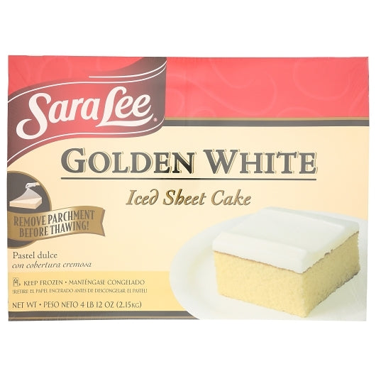 Sara Lee 12" x 16" Iced Golden White Sheet Cake, 4 x 76 oz Case - DOT product image 2