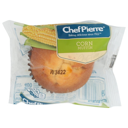 Chef Pierre Individually Wrapped Corn MUFFIN, 24 x 0.25 lb Case - Bakery & Desserts