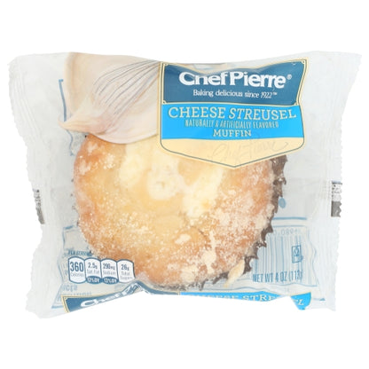 Chef Pierre Individually Wrapped Cheese Streusel Muffin, 24 x 4 oz Case - Bakery & Desserts
