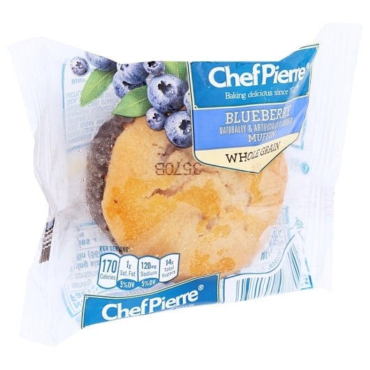 Chef Pierre Individually Wrapped Whole Grain Blueberry Muffin, 48 x 2 oz Case - DOT product image 2