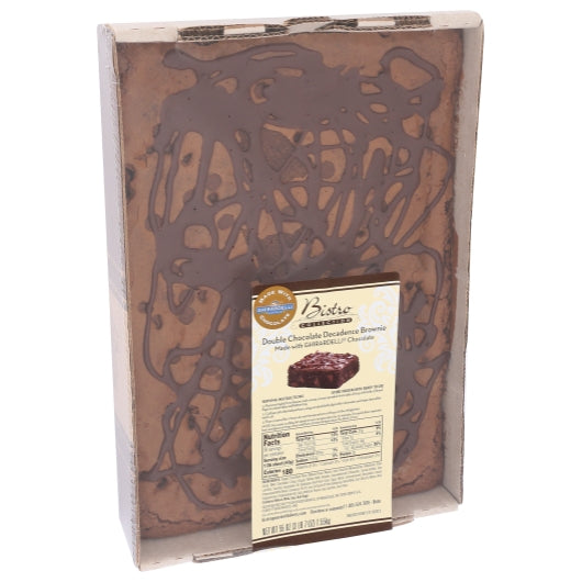 Bistro Collection Double Chocolate Decadence Brownie, 4 x 55 oz Case - Bakery & Desserts
