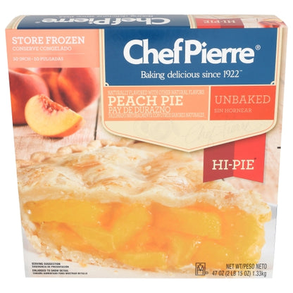 Chef Pierre Unbaked Peach Hi-Pie, 6 x 47 oz Case - Bakery & Desserts
