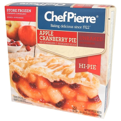 Chef Pierre 10 Inch Unbaked Apple Cranberry Pie, 6 x 51 oz Case - DOT product image 6