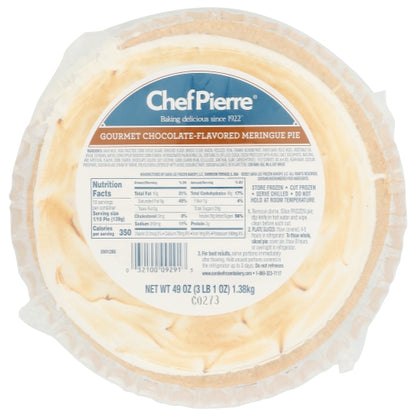 Chef Pierre Gourmet Chocolate Meringue Pie, 4 x 49 oz Case - DOT product image 2