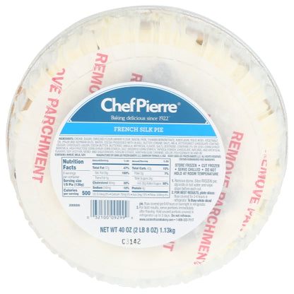 Chef Pierre 10 Inch Gourmet French Silk Pie, 4 x 2.5 lb Case - Bakery & Desserts