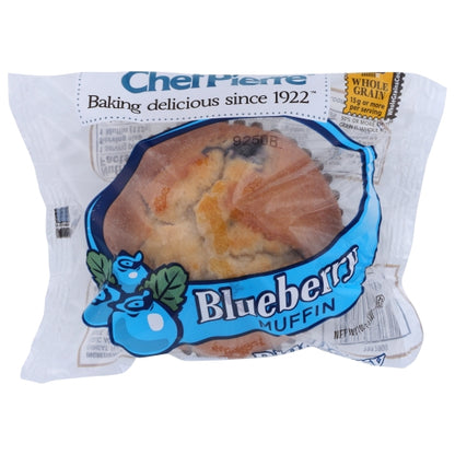Chef Pierre INDIVIDUALLY WRAPPED Blueberry Whole Grain Muffin, 24 x 4 oz Case - Bakery & Desserts