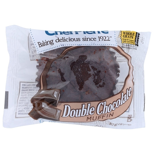 Chef Pierre Individually Wrapped Double Chocolate Whole Grain Muffin, 24 x 4 oz Case - DOT product image 2