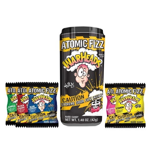 Warheads Atomic Fizz Sour Hard Candy, 2 x 12 x 1.48 oz Case - Candy & Confections
