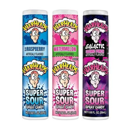 Warheads Super Sour Spray Candy, 24 x 12 x 0.68 fl oz Case - Candy & Confections