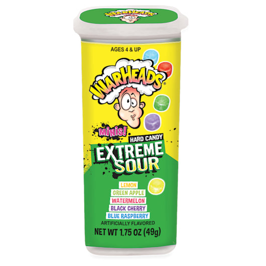 Warheads Extreme Sour Hard Candy Minis, 8 x 18 x 1.75 oz Case - Candy & Confections