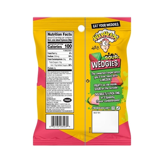 Warheads Wedgies Peg Bag, 12 x 4.5 oz Case - Disposables - image 2