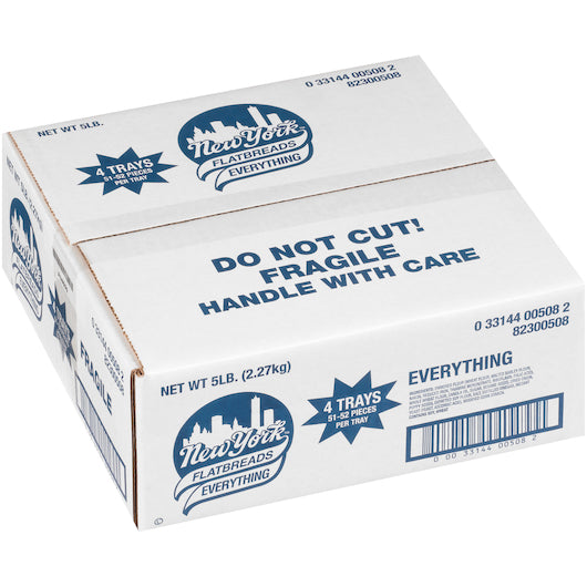 B & G Everything FLATBREAD, 1 x 5 lb Case - GS1 closed shipping case image