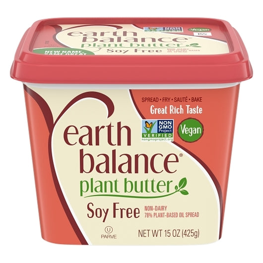 Earth Balance Soy-Free Buttery Spread, 12 x 15 oz Case - Cheese & Dairy