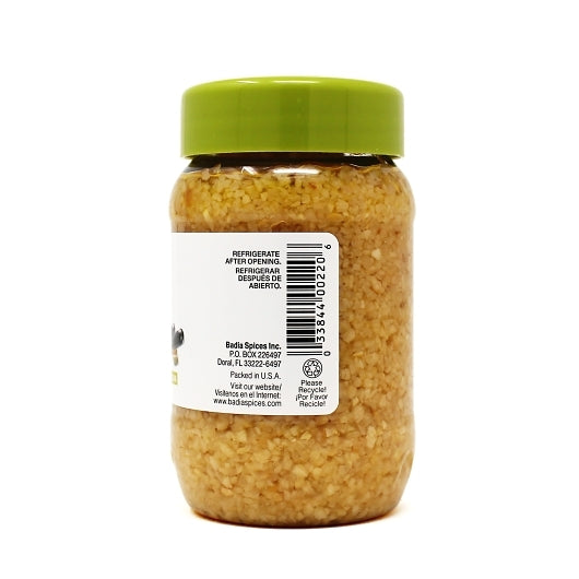 Badia MINCED Garlic IN olive OIL, 12 x 8 oz Case - Alternate product angle or state
