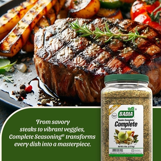 Badia Complete Seasoning, 4 x 6 lb Case - Alternate product angle or state