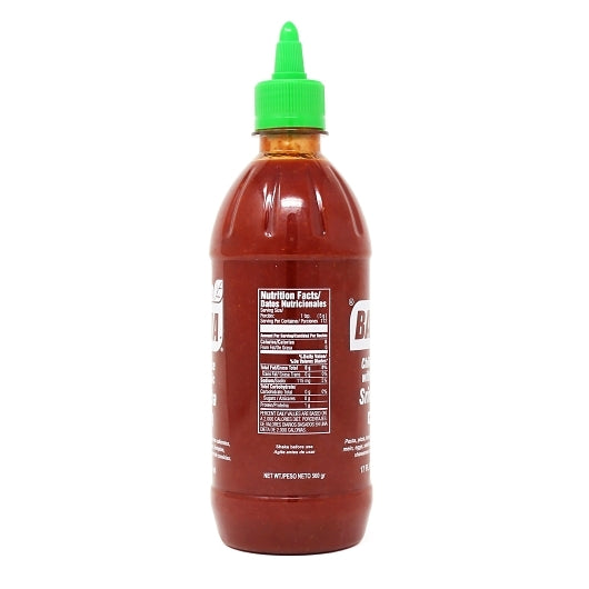 Badia Sriracha Hot Sauce Bottle, 6 x 17 fl oz Case - Alternate product angle or state