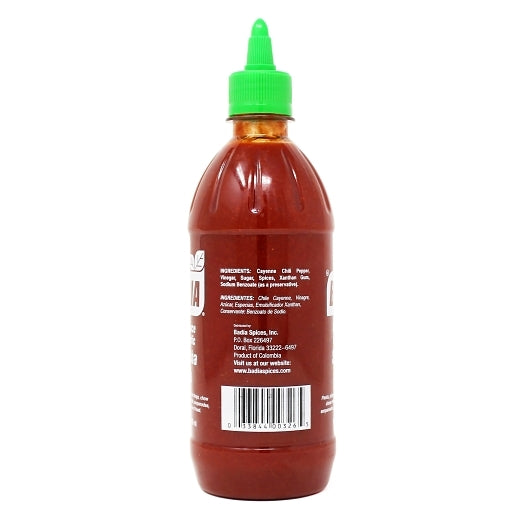 Badia Sriracha Hot Sauce Bottle, 6 x 17 fl oz Case - Alternate product angle or state