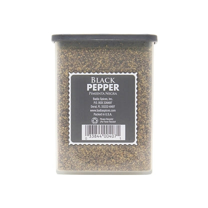 Badia Ground Black Pepper Cans, 12 x 4 oz Case - Spices Seasonings