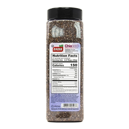 Badia Chia Seed, 4 x 22 oz Case - Spices Seasonings
