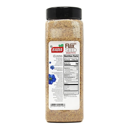 Badia Organic Flax Seed Ground, 4 x 16 oz Case - Spices Seasonings