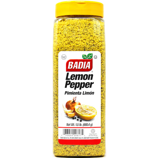 Badia Lemon Pepper, 6 x 1.5 lb Case - Spices Seasonings