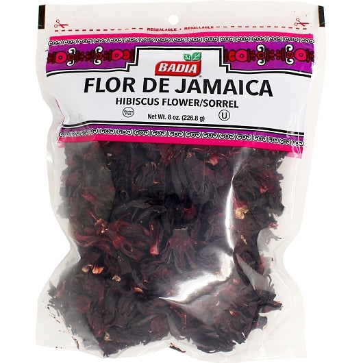 Badia Flor De Jamaican (Hibiscus Flowers), 12 x 8 oz Case - Spices Seasonings