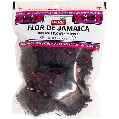 Badia Flor De Jamaican (Hibiscus Flowers), 12 x 8 oz Case - Spices Seasonings