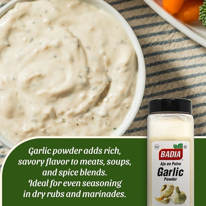 Badia Garlic Powder, 6 x 16 oz Case - Alternate product angle or state
