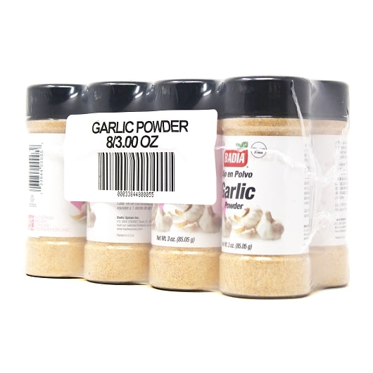 Badia Garlic Powder, 8 x 3 oz Case - Alternate product angle or state