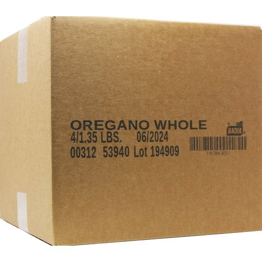 Badia Dried Oregano Leaves, 4 x 1.35 lb Case - Spices Seasonings