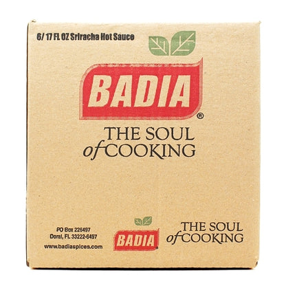Badia Sriracha Hot Sauce Bottle, 6 x 17 fl oz Case - Alternate product angle or state