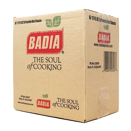Badia Sriracha Hot Sauce Bottle, 6 x 17 fl oz Case - Alternate product angle or state