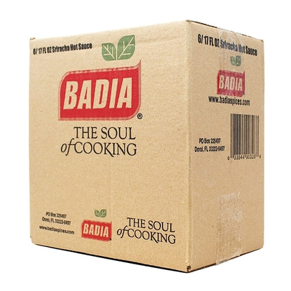 Badia Sriracha Hot Sauce Bottle, 6 x 17 fl oz Case - Alternate product angle or state